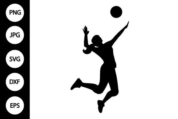 Download Volleyball Player with Ball SVG - Premium Resources