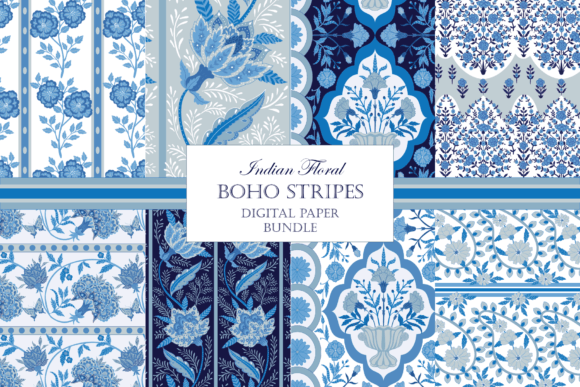 Download Grandmillenial Stripes Blue and White - Blue Collection
