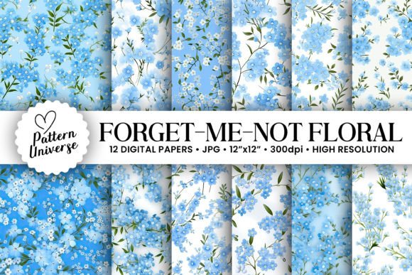 Download Forget Me Not Blue Floral Patterns - Blue Collection