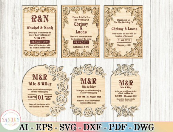 Download Wedding Invitation Laser Cut SVG Bundle - Premium Resources