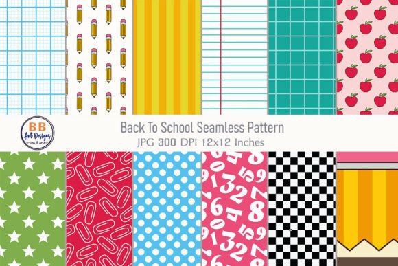 Download Back to School Pattern Paper Background - Back to school Collection