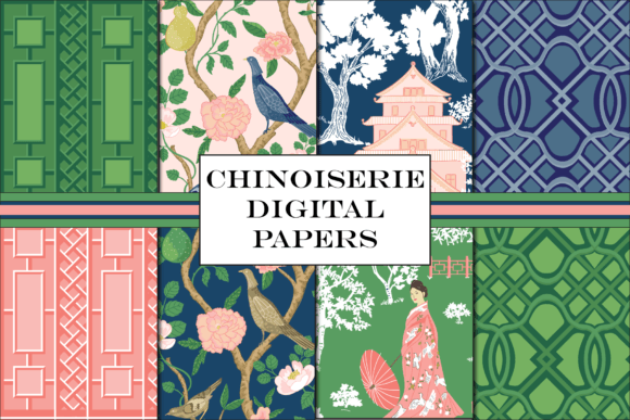 Download Chinoiserie Patterns Seamless Pink Blue - Blue Collection